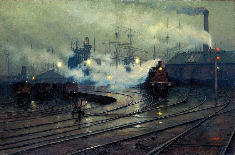 ライオネル・ウォルデン《カーディフのドック》1894年